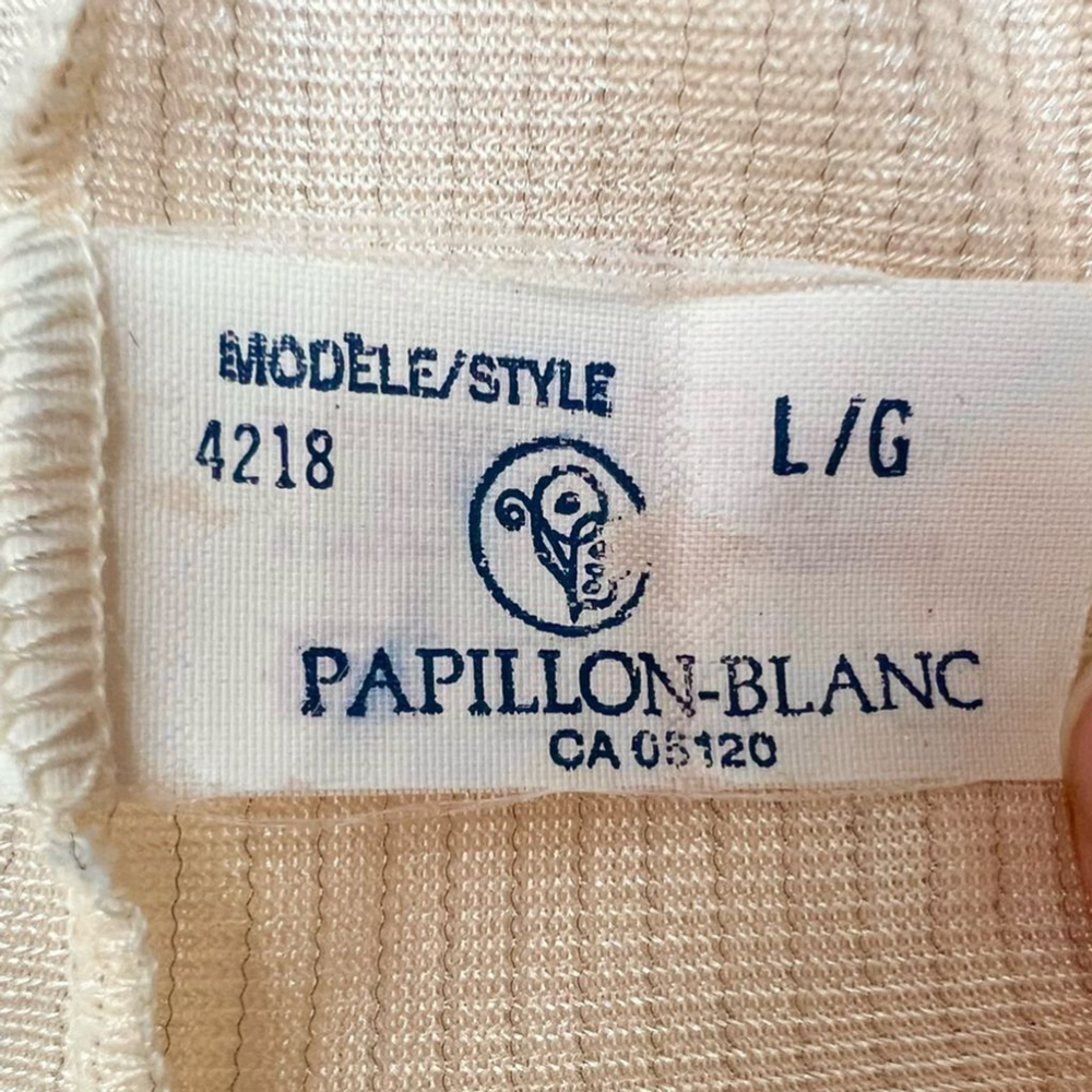 Vintage peach beige nylon half slip L - Picture 8 of 9